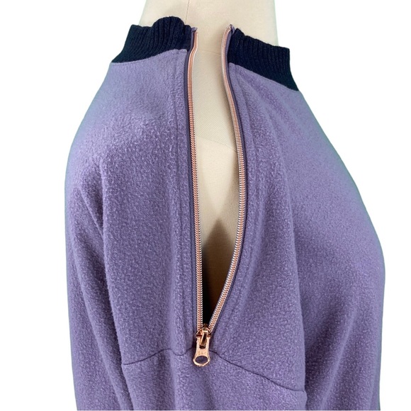 Xersion Purple Zip Shoulder Knit Sweater - Picture 7 of 15